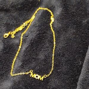 Gold 'MOM' Necklace